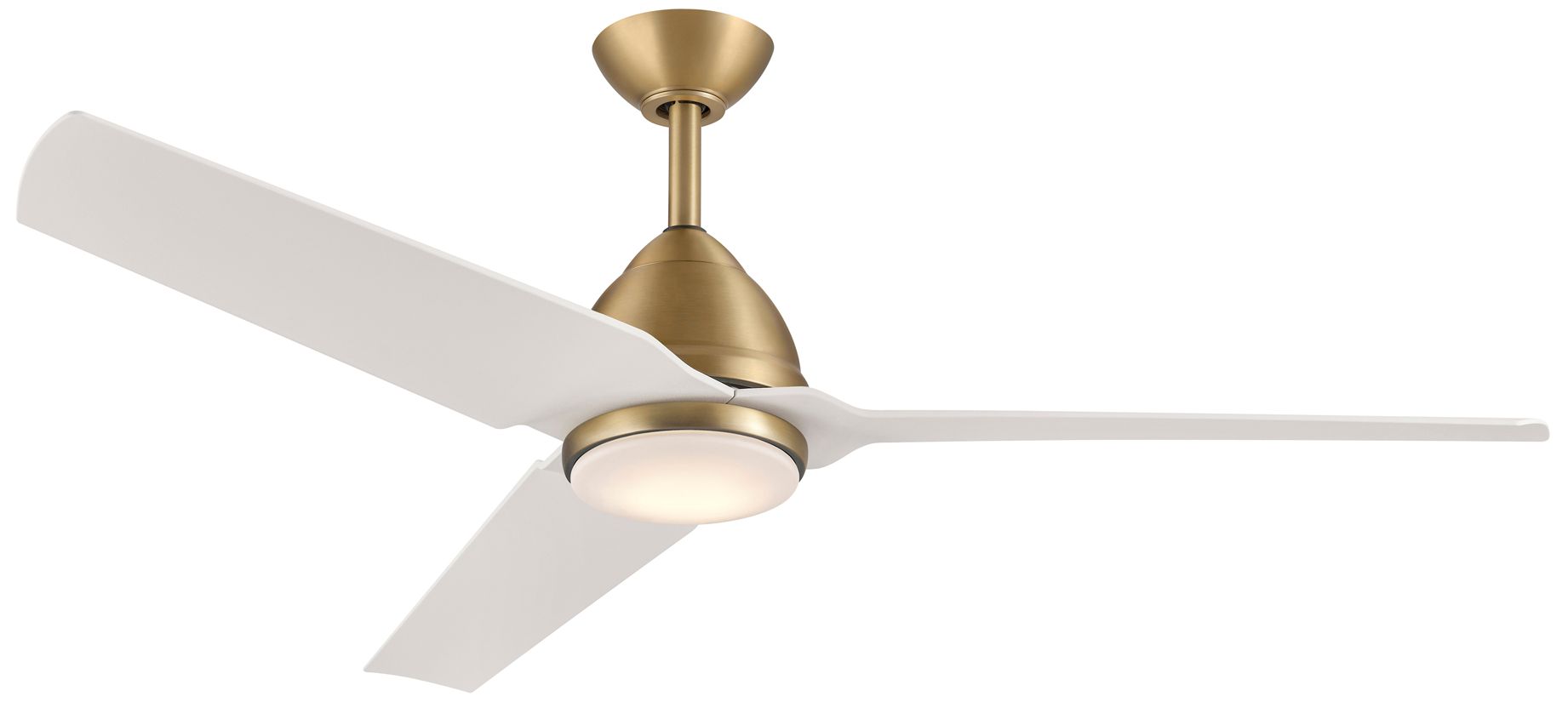 Image 3 Minka-Aire Java 54-in LED Legacy Brass and White 3-Blades Ceiling Fan more views