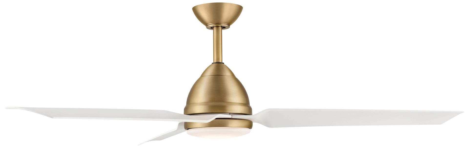 Minka-Aire Java 54-in LED Legacy Brass and White 3-Blades Ceiling Fan