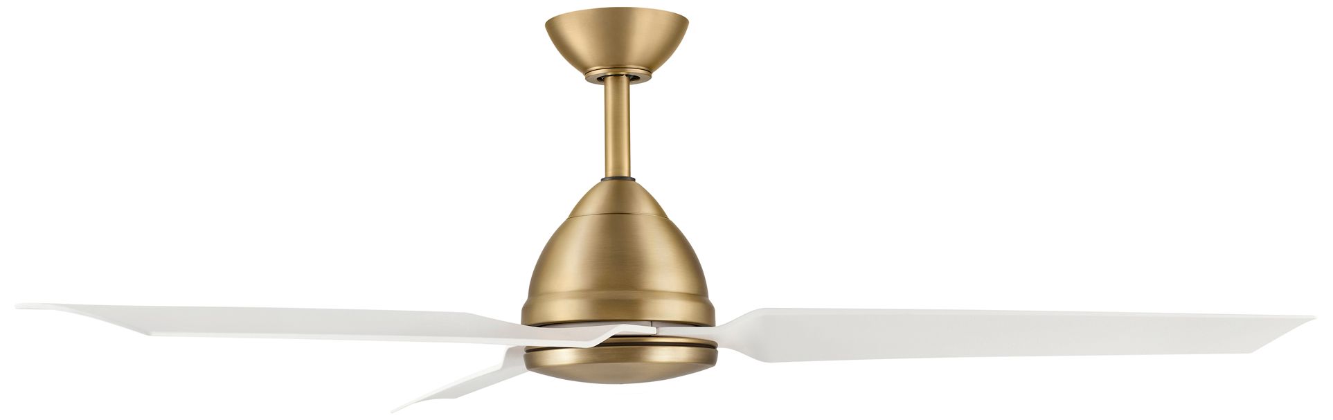 Minka-Aire Java 54-in Legacy Brass and White 3-Blades Ceiling Fan