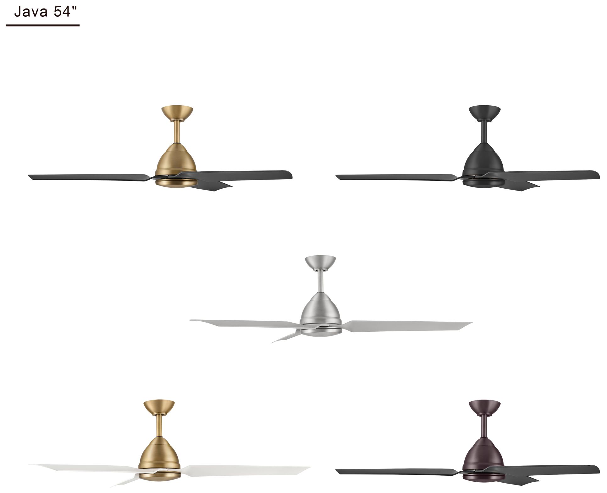 Minka-Aire Java 54-in Legacy Brass and White 3-Blades Ceiling Fan