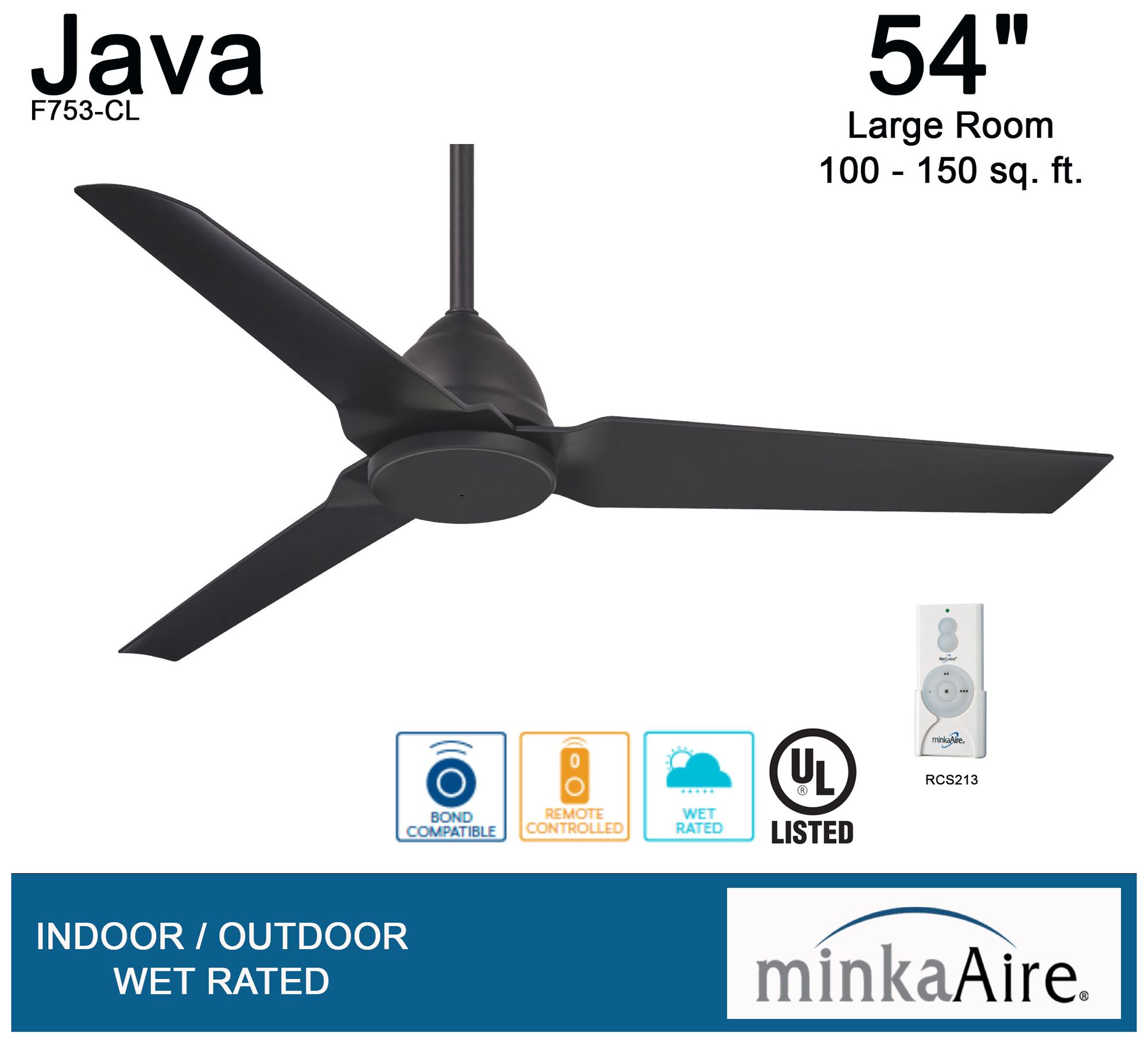 Image 7 Minka Aire Java 54-inch Coal Ceiling Fan more views