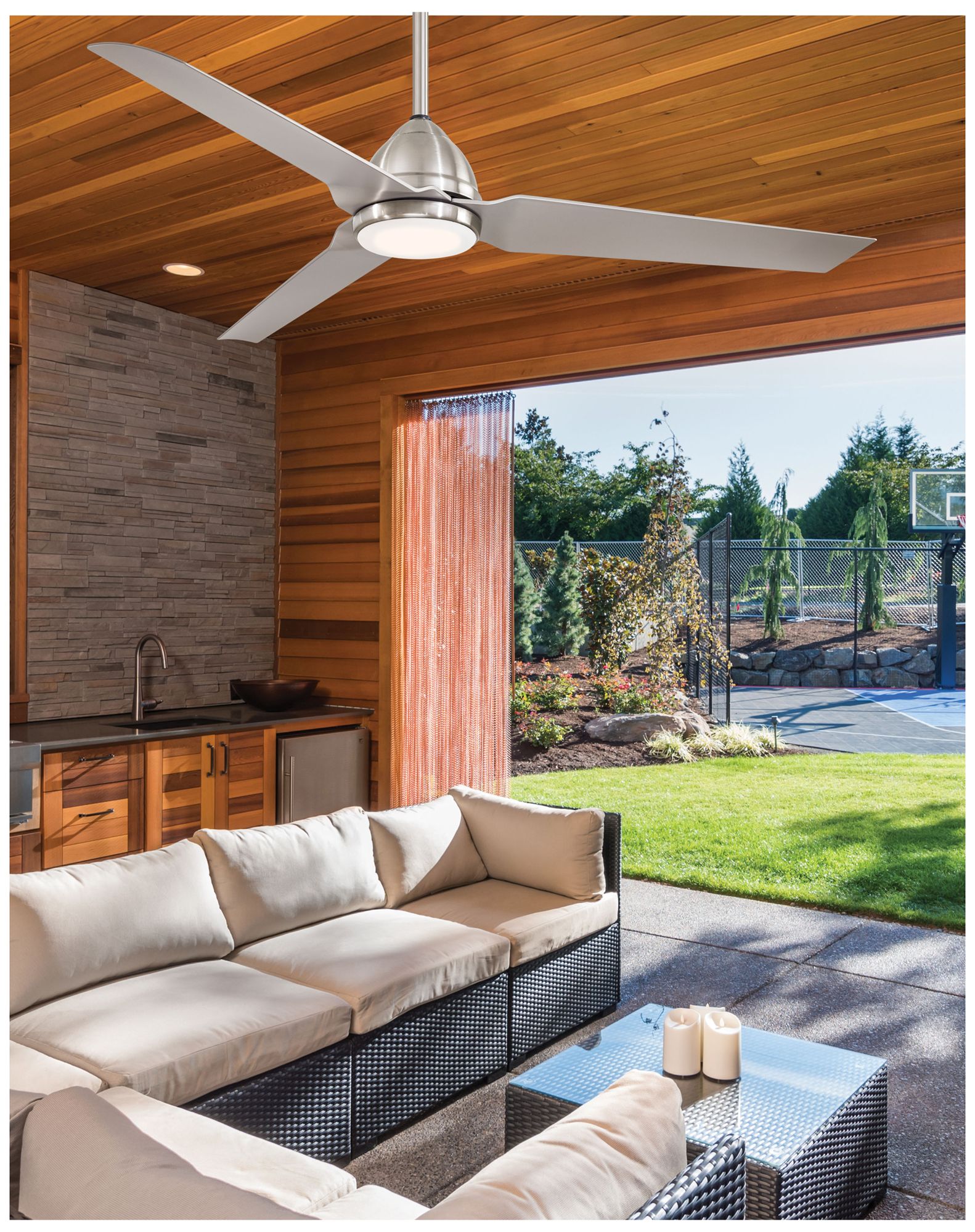 Image 7 Minka Aire Java 54-inch LED Brushed Nickel Ceiling Fan more views
