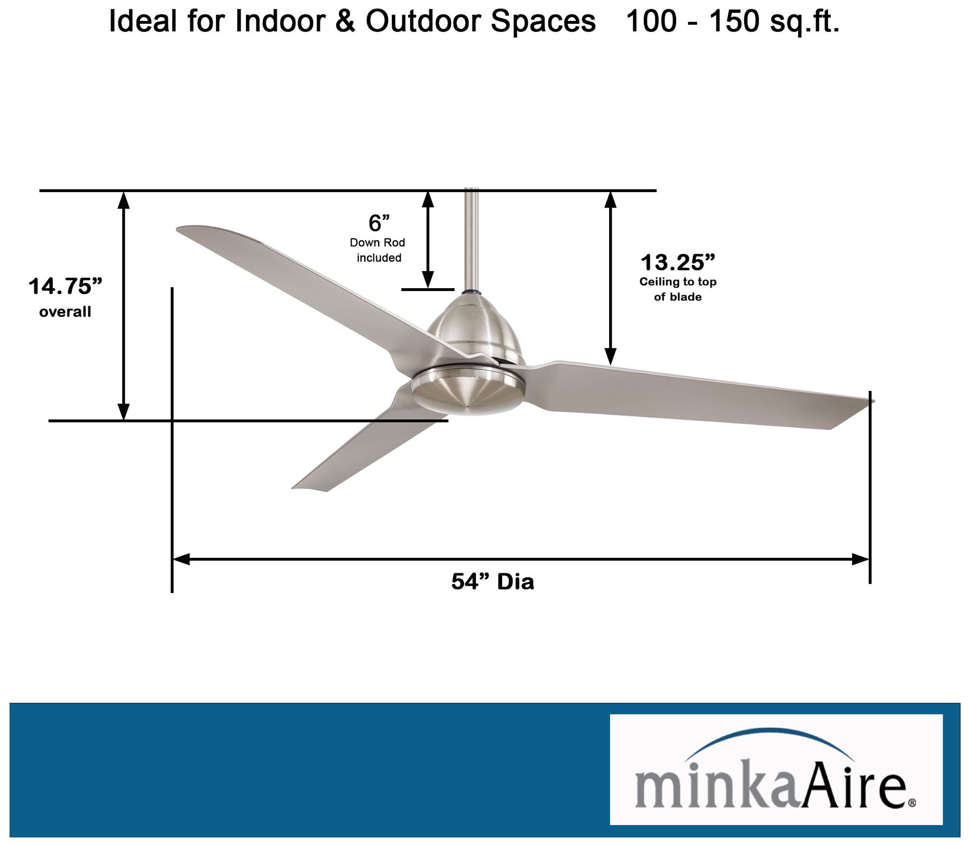 Image 5 Minka Aire Java 54-inch LED Brushed Nickel Ceiling Fan more views