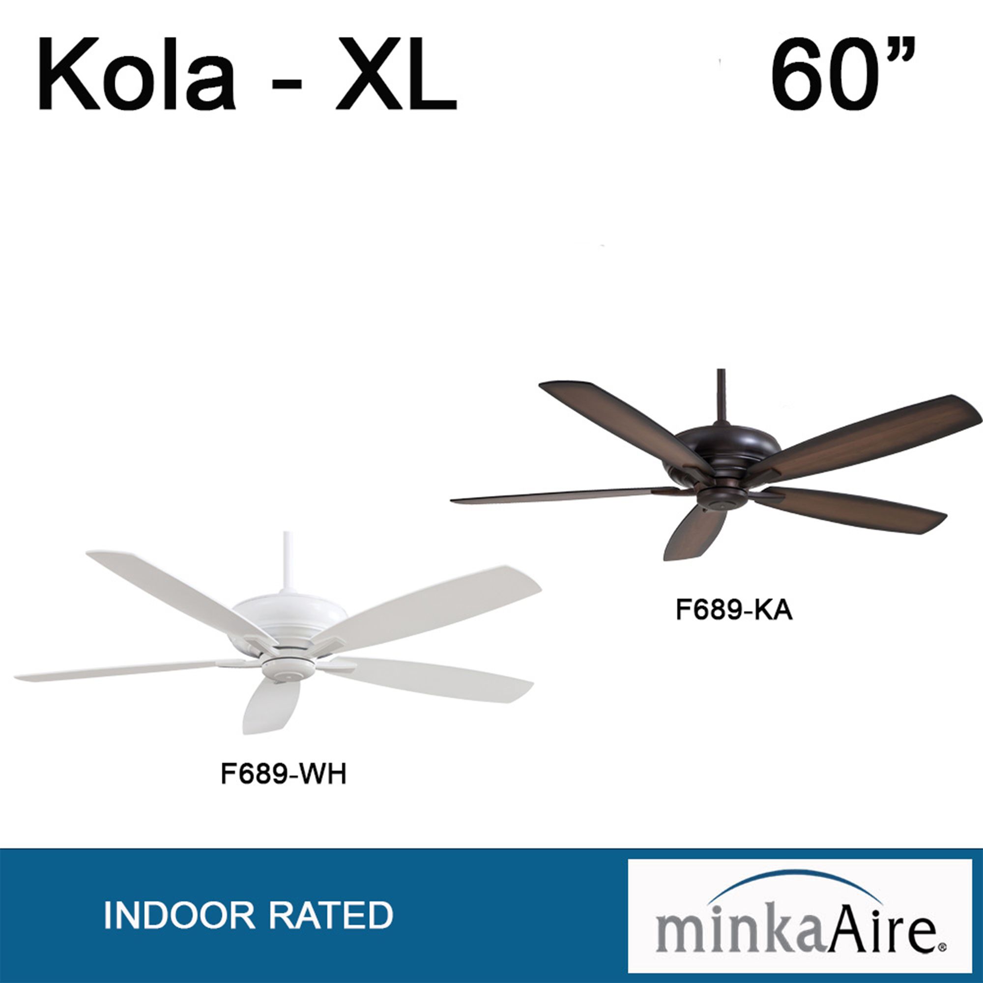 Minka Aire Kola-XL 60-inch Kocoa Ceiling Fan, 5 Blades, Indoor