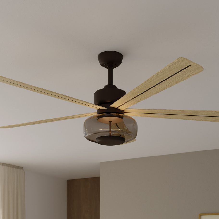 Thumbnail1 of Minka Aire Ligero 60-in CCT LED Dark Bronze Indoor 6-Blade Ceiling Fan