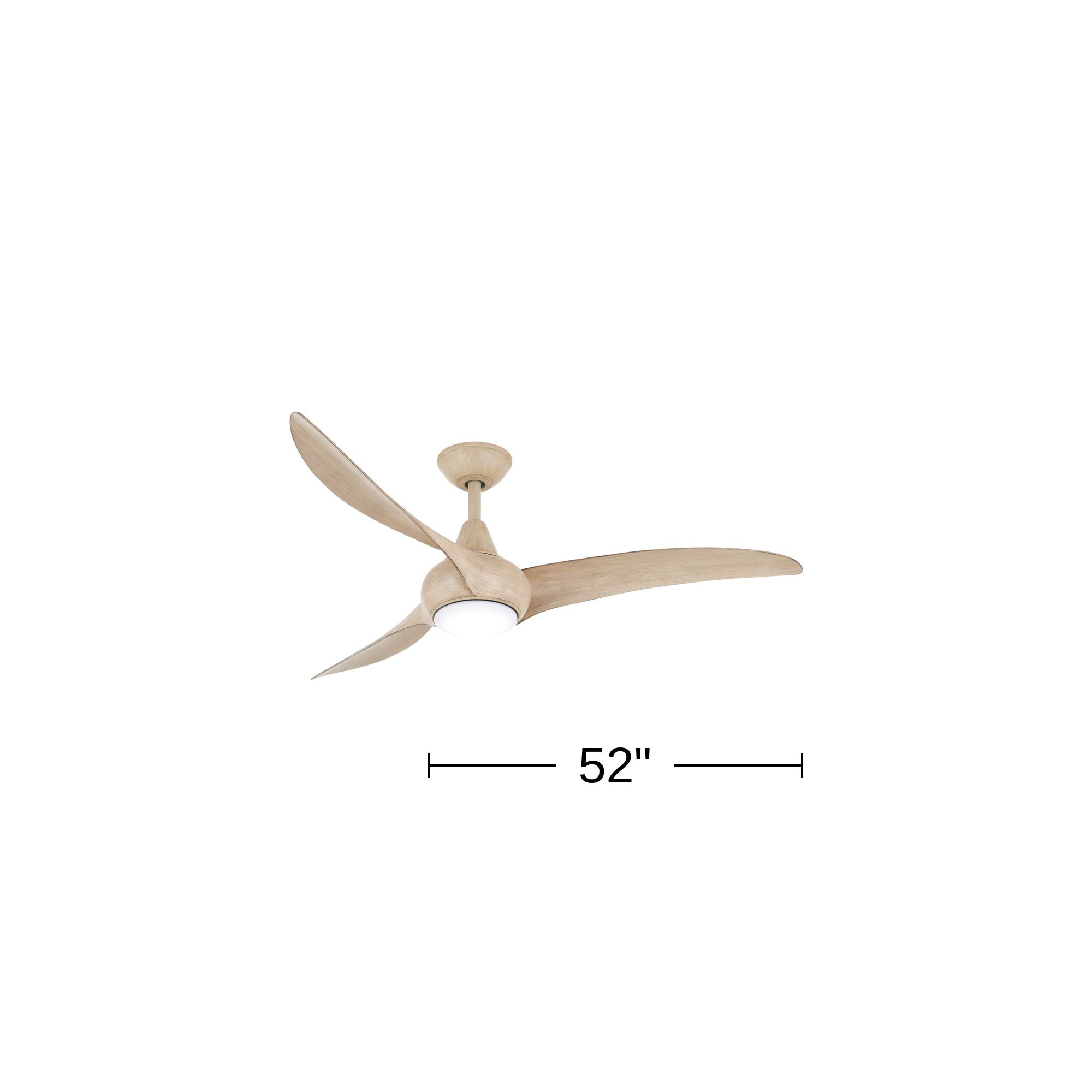 Image 2 Minka Aire Light Wave-52 52-in Distressed White Oak Indoor Ceiling Fan more views