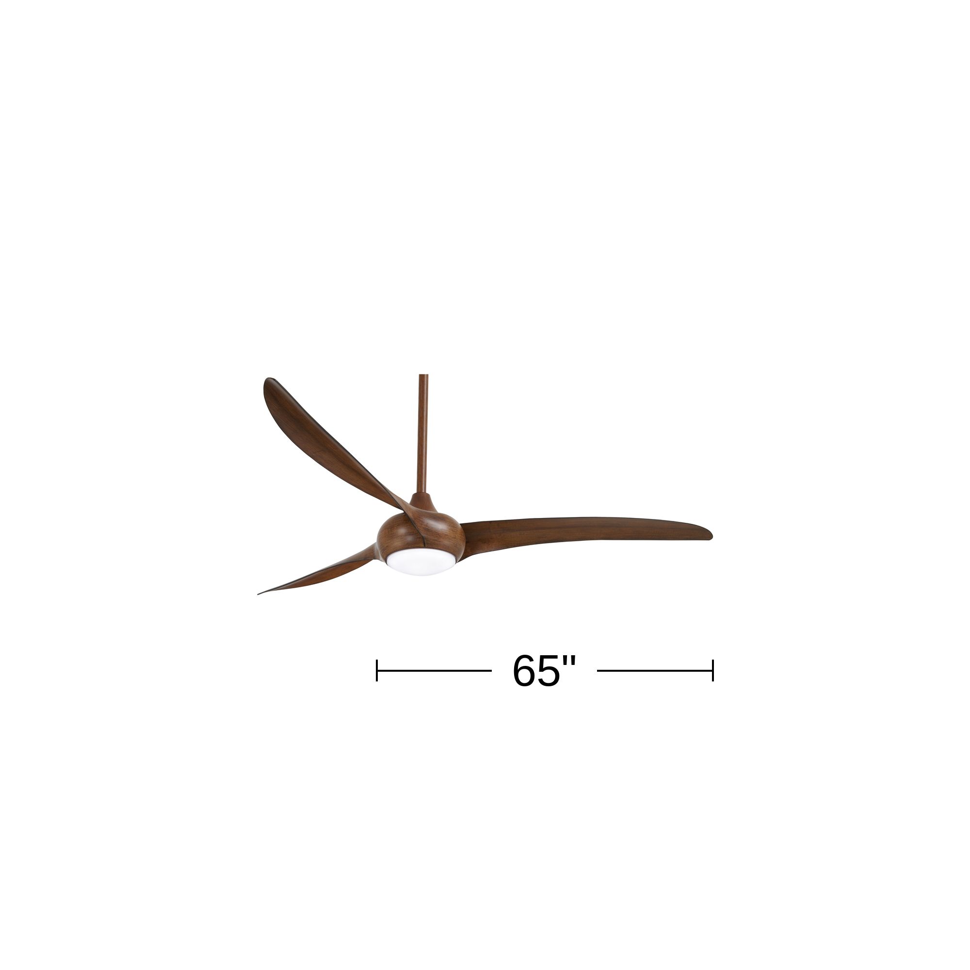 Image 7 Minka Aire Light Wave 65-inch LED Distressed Koa Ceiling Fan more views