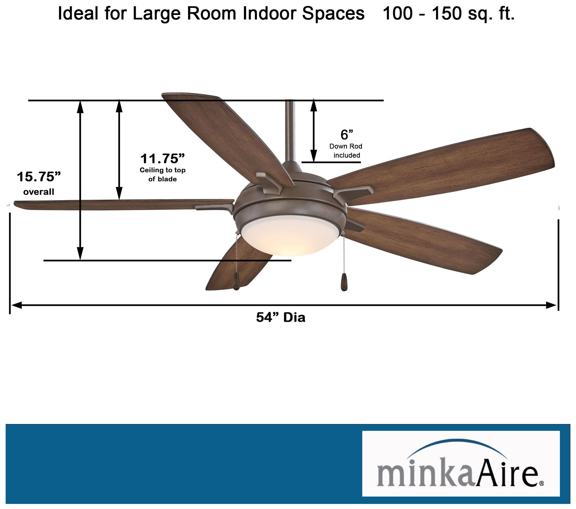 Image 6 Minka Aire Lun-Aire 54-inch LED Oil Rubbed Bronze Ceiling Fan more views