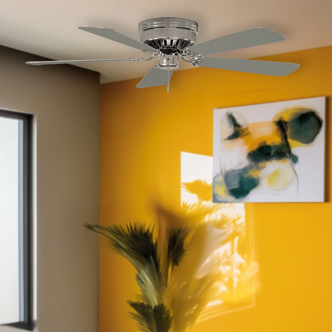 Image 3 Minka Aire Mesa 52-inch Brushed Nickel Ceiling Fan. 5-Blades, Indoor more views