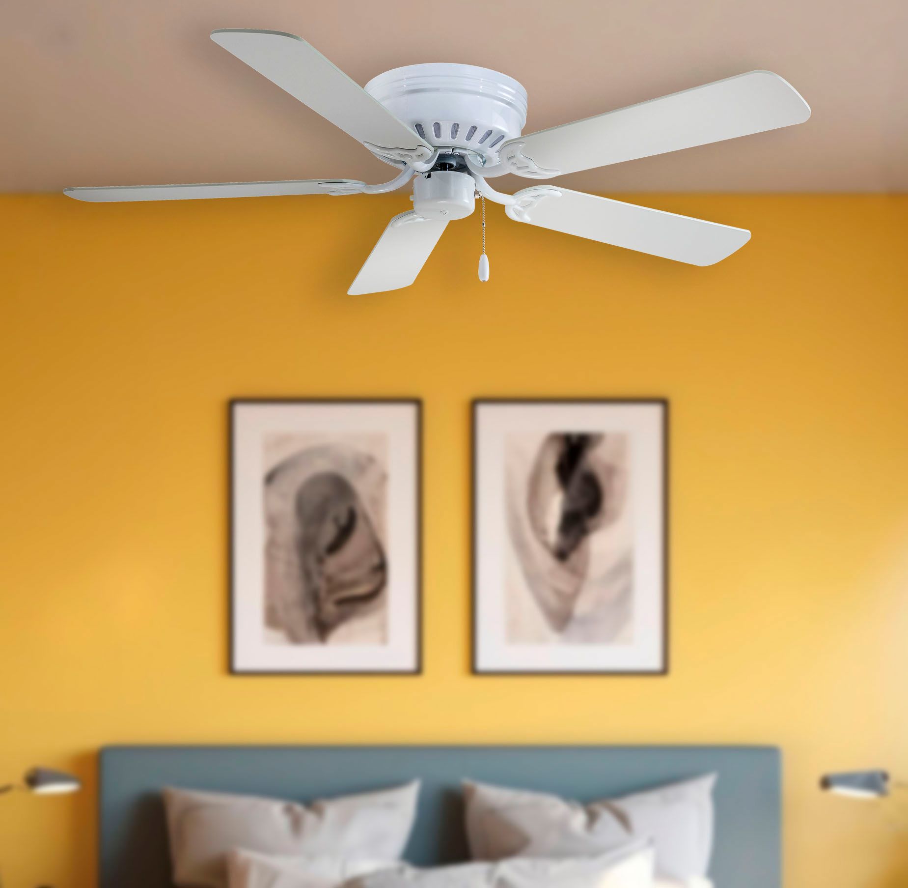 Image 4 Minka Aire Mesa 52-inch White Ceiling Fan, 5-Blades, Indoor more views