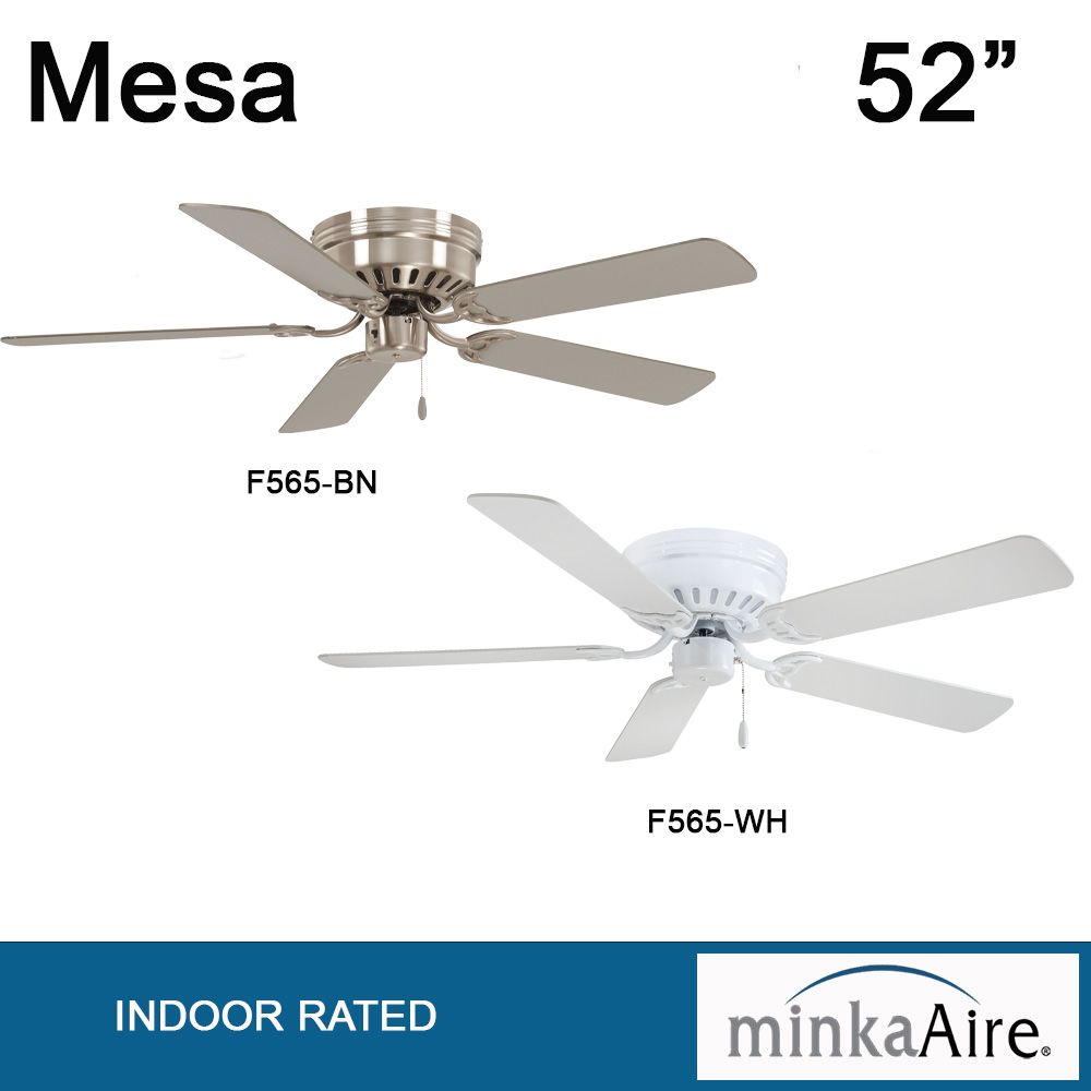 Minka Aire Mesa 52-inch White Ceiling Fan, 5-Blades, Indoor