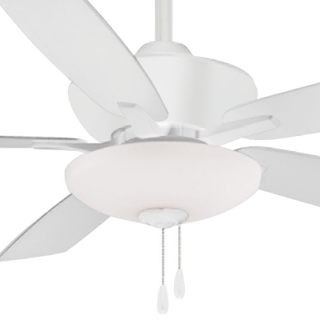 Image 3 Minka Aire Minute 52-in LED Flat White Damp Ceiling Fan more views