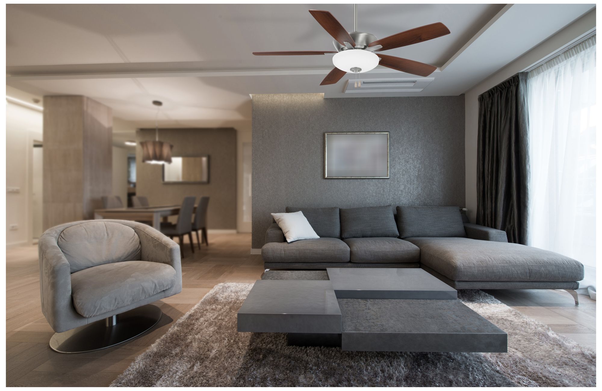 Image 7 Minka Aire Minute 52-inch LED Brushed Nickel Ceiling Fan more views