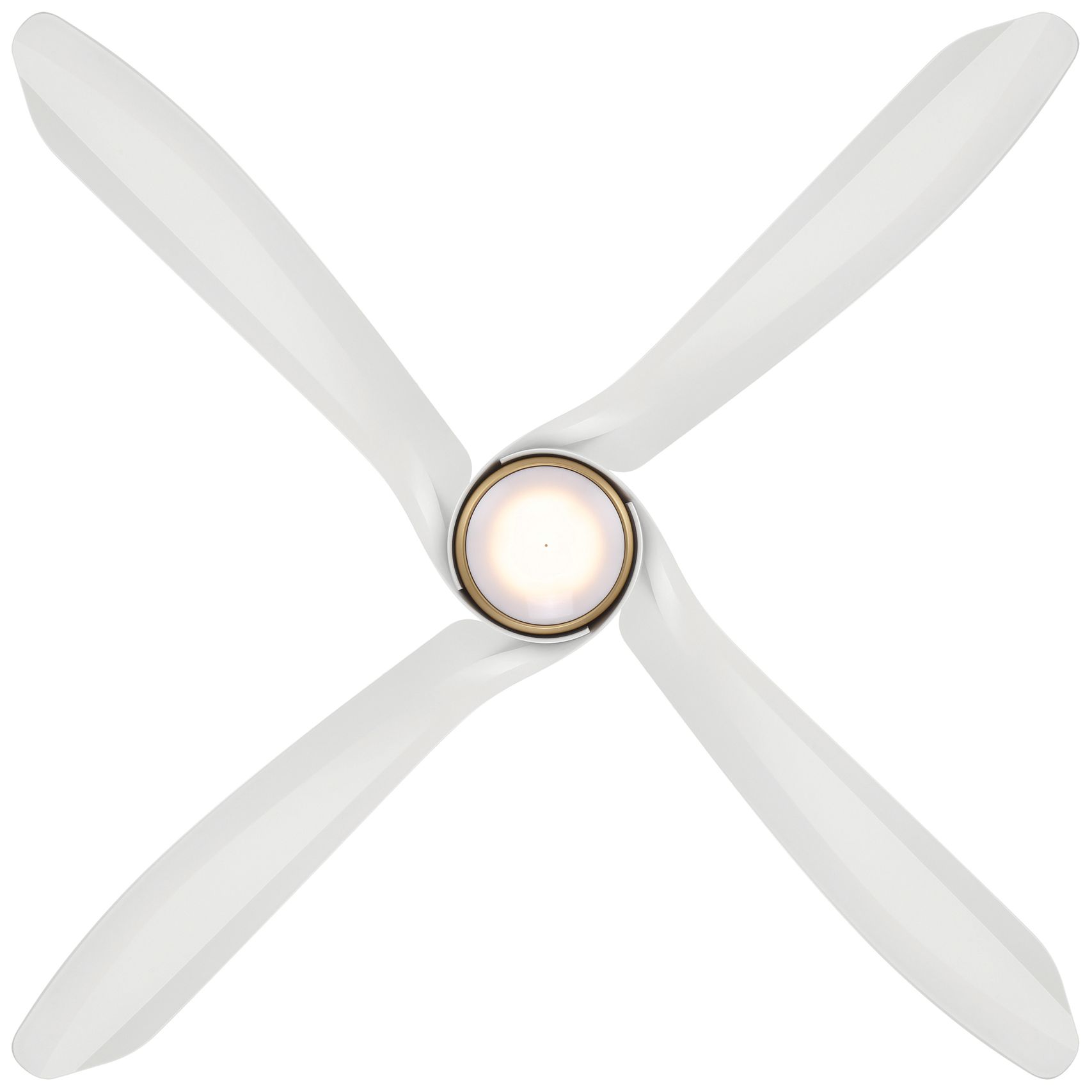 Image 4 Minka-Aire Mortyn 60-in LED Brass and White 4-Blades Outdoor Ceiling Fan more views