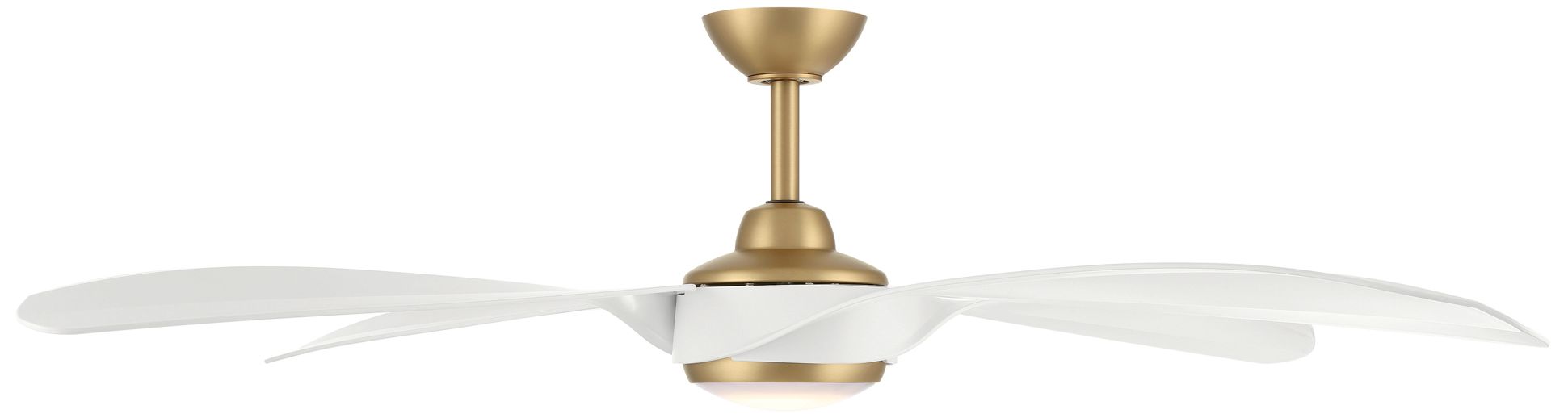 Image 5 Minka-Aire Mortyn 60-in LED Brass and White 4-Blades Outdoor Ceiling Fan more views