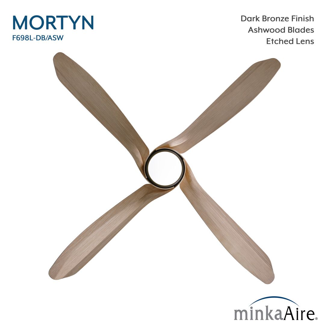 Minka-Aire Mortyn 60-in LED Dark Bronze Indoor-Outdoor 4-Blade Ceiling Fan