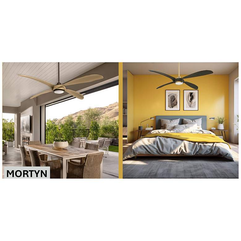 Image 2 Minka-Aire Mortyn 60-in LED Legacy Brass Indoor/Outdoor 4-Blade Ceiling Fan more views