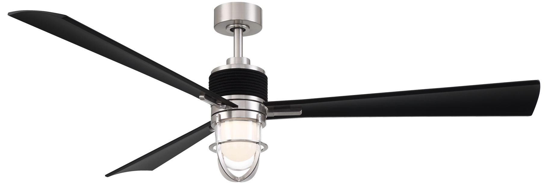 Minka Aire Nauticus 65-in LED Brushed Nickel Wet Outdoor Smart Ceiling Fan