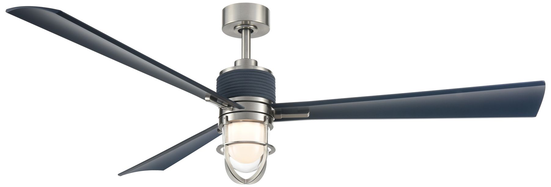Minka Aire Nauticus 65-in LED Brushed Nickel Wet Outdoor Smart Ceiling Fan