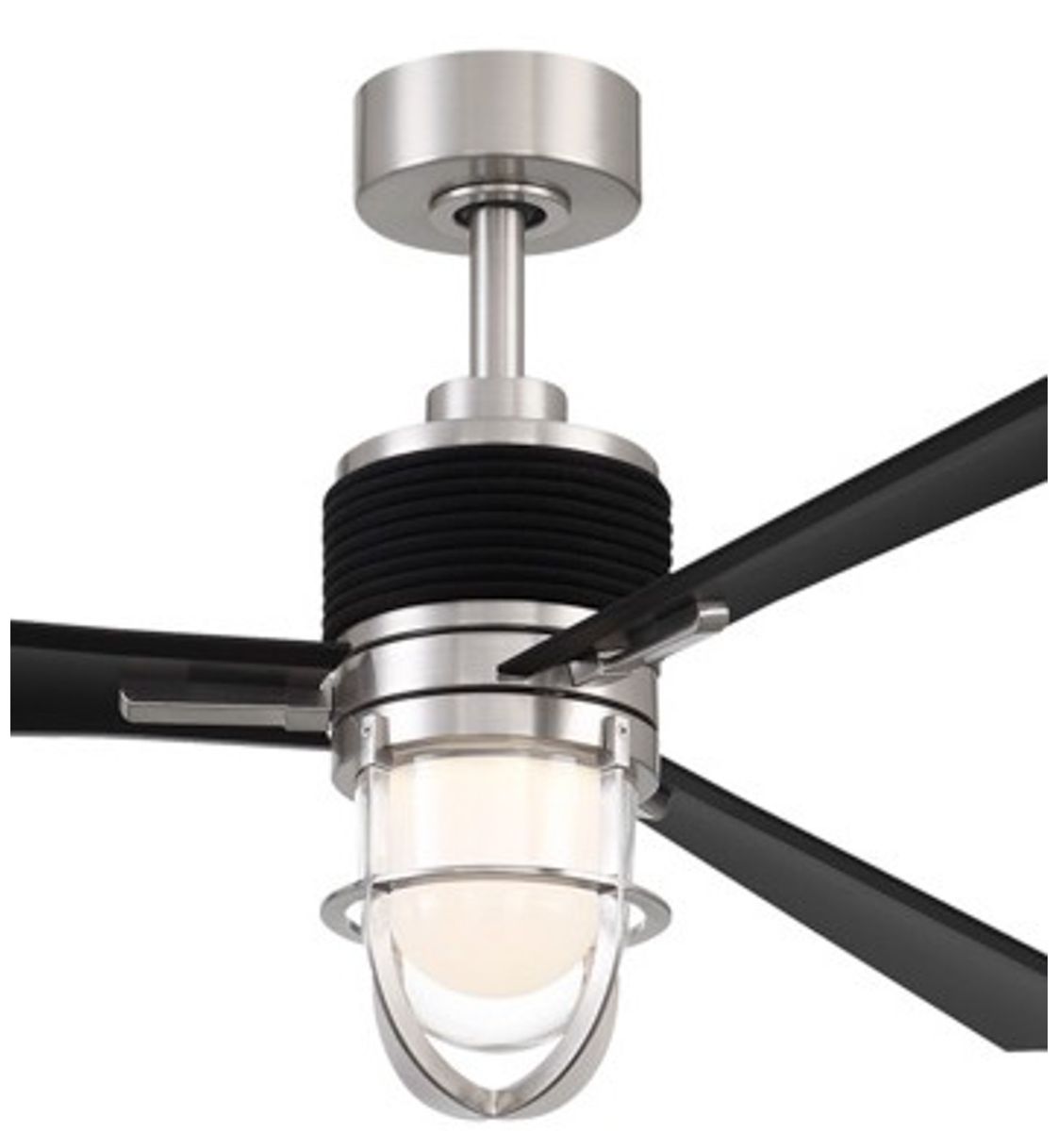 Image 4 Minka Aire Nauticus 65in LED Brush Nickel Wet and Black Outdoor Ceiling Fan more views