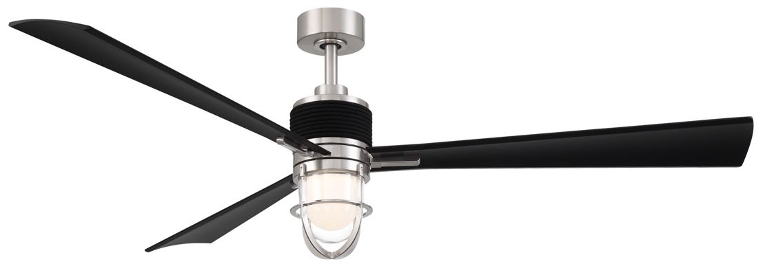 Image 7 Minka Aire Nauticus 65in LED Brush Nickel Wet and Black Outdoor Ceiling Fan more views