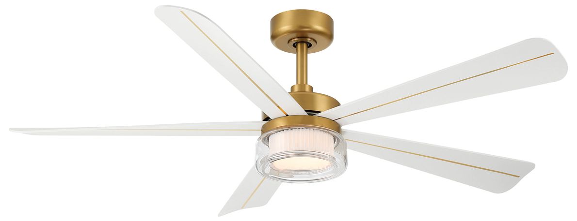 Image 2 Minka Aire Nellora 52-in CCT LED Legacy Brass Indoor 5-Blade Ceiling Fan
