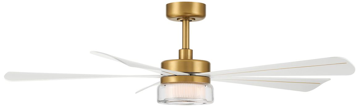 Image 6 Minka Aire Nellora 52-in CCT LED Legacy Brass Indoor 5-Blade Ceiling Fan more views