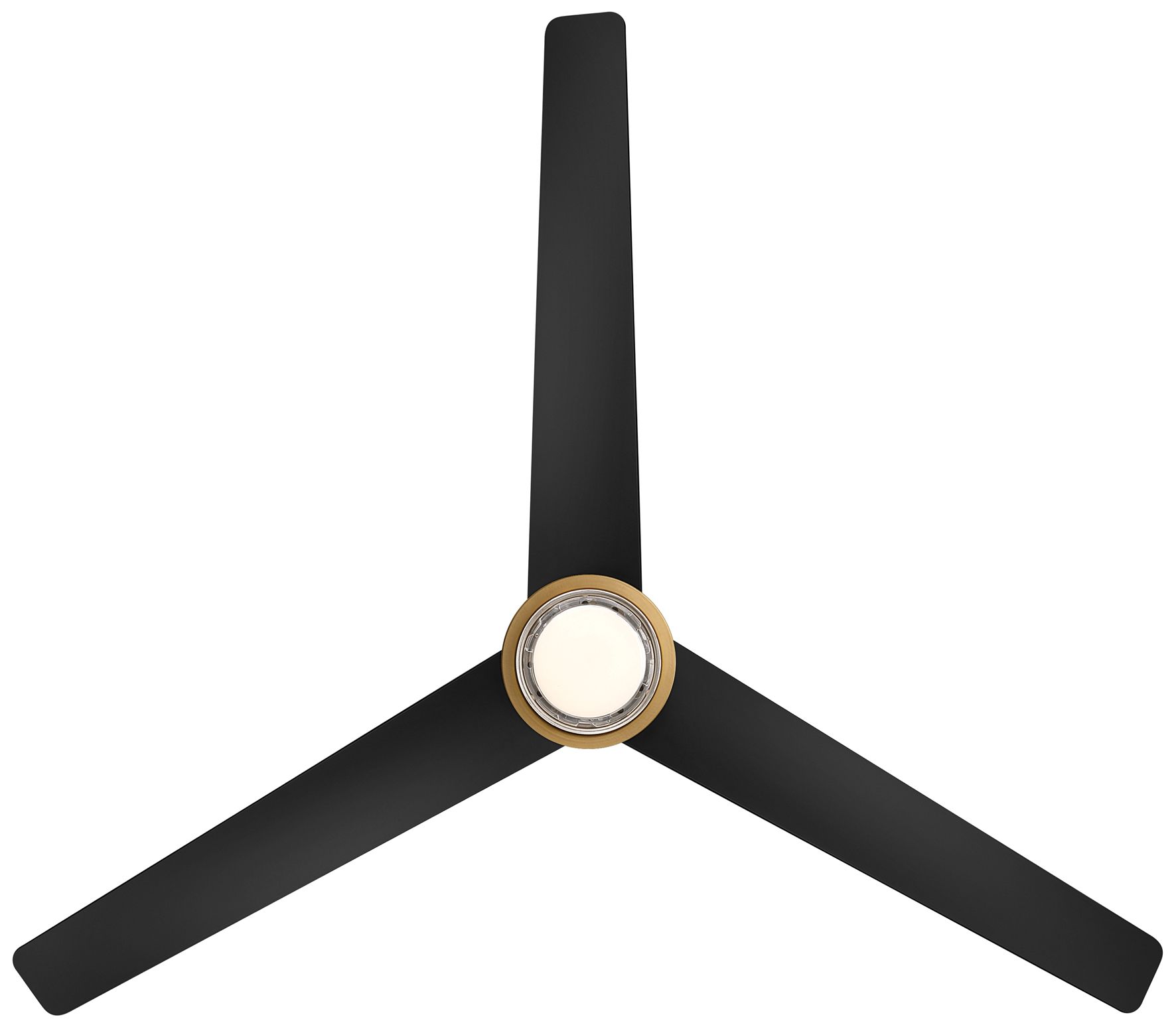 Image 4 Minka-Aire Nillson 56-in LED Heritage Brass and Black 3-Blades Ceiling Fan more views