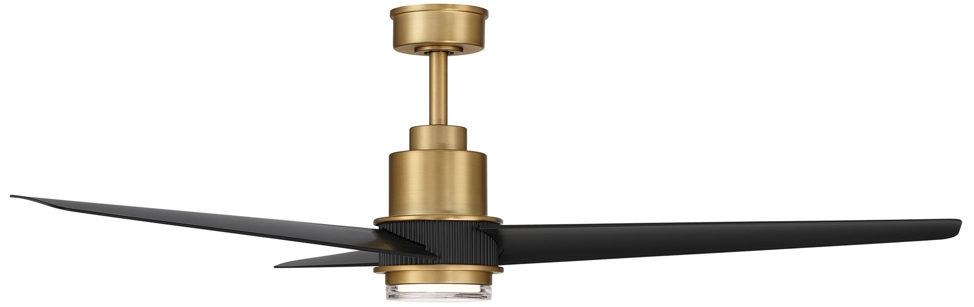 Image 5 Minka-Aire Nillson 56-in LED Heritage Brass and Black 3-Blades Ceiling Fan more views