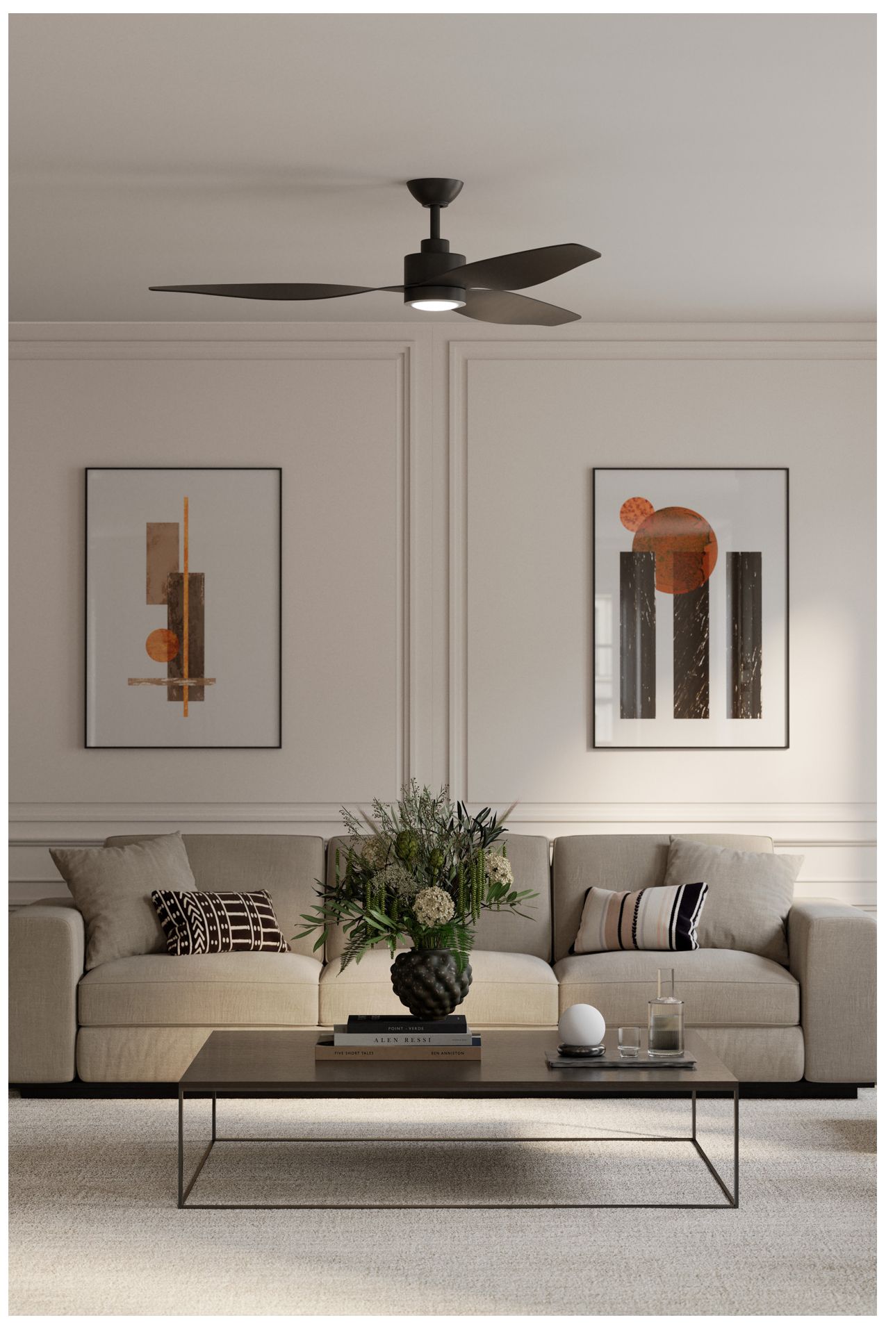 Minka Aire Norwynd 60-in 5CCT Black Coastal Rated Outdoor Smart Ceiling Fan