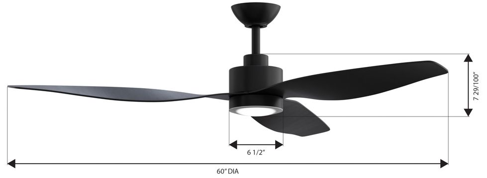 Minka Aire Norwynd 60-in 5CCT Black Coastal Rated Outdoor Smart Ceiling Fan