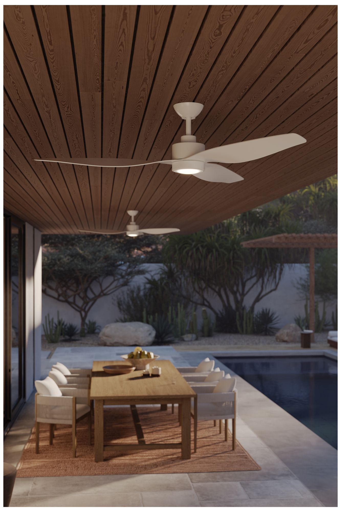 Image 7 Minka Aire Norwynd 60-in 5CCT White Coastal Rated Outdoor Smart Ceiling Fan more views