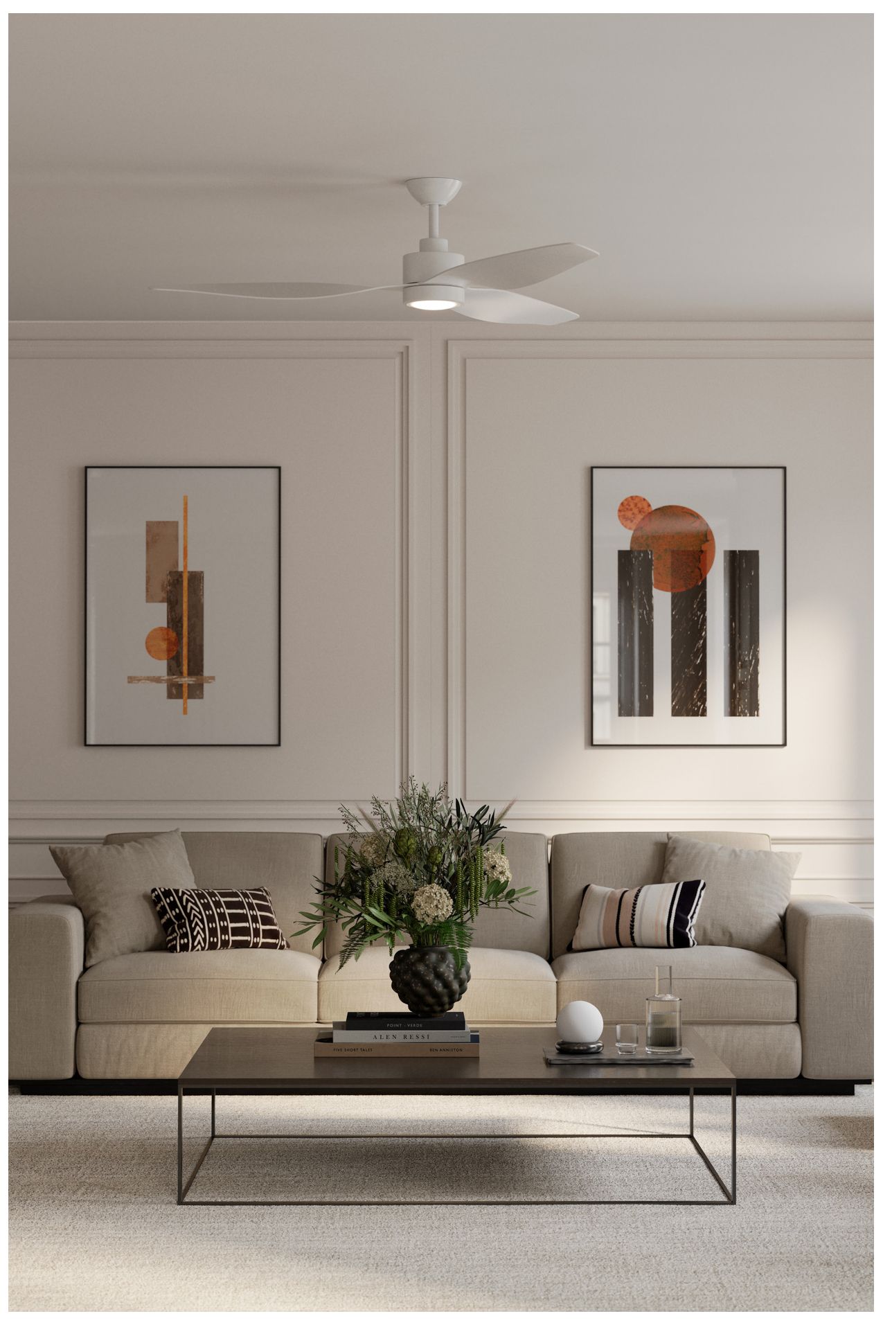 Minka Aire Norwynd 60-in 5CCT White Coastal Rated Outdoor Smart Ceiling Fan