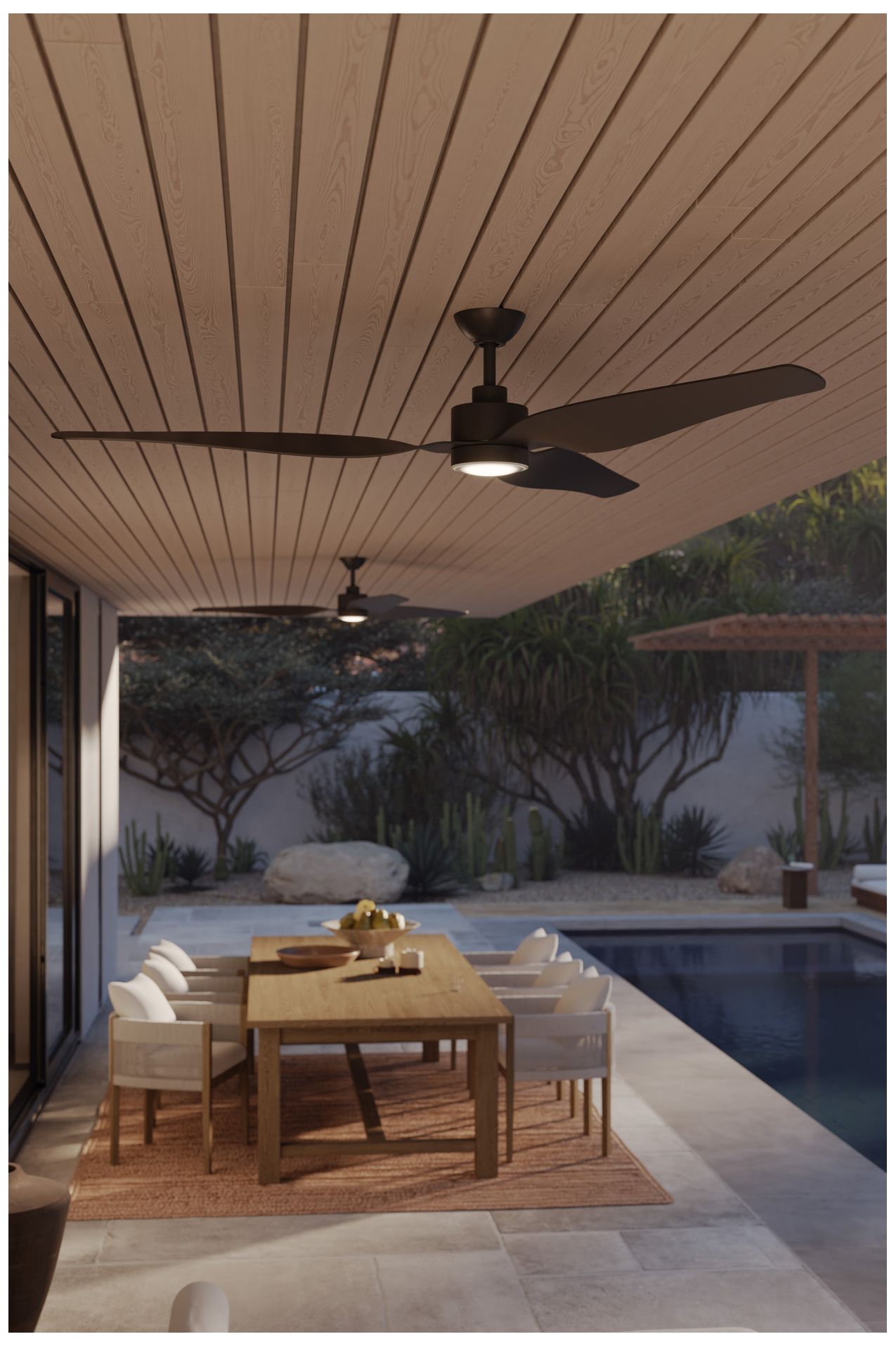 Image 7 Minka Aire Norwynd 72-in 5CCT Black Coastal Rated Outdoor Smart Ceiling Fan more views