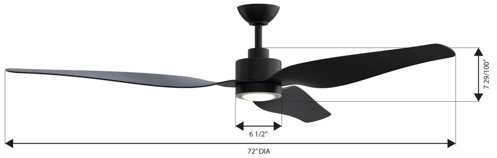 Minka Aire Norwynd 72-in 5CCT Black Coastal Rated Outdoor Smart Ceiling Fan