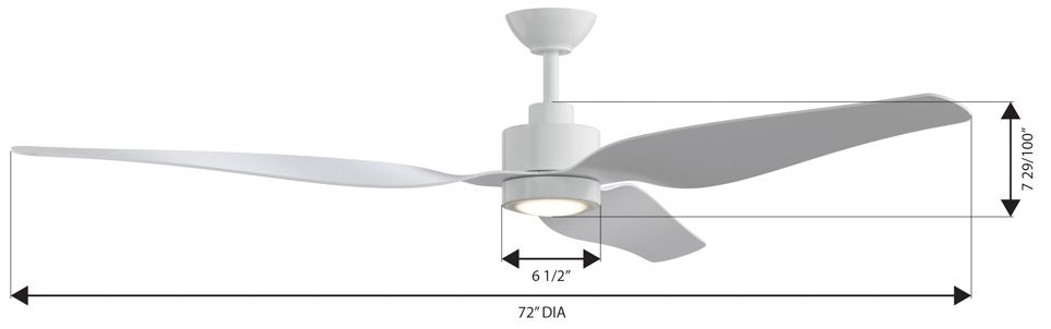 Minka Aire Norwynd 72-in 5CCT White Coastal Rated Outdoor Smart Ceiling Fan