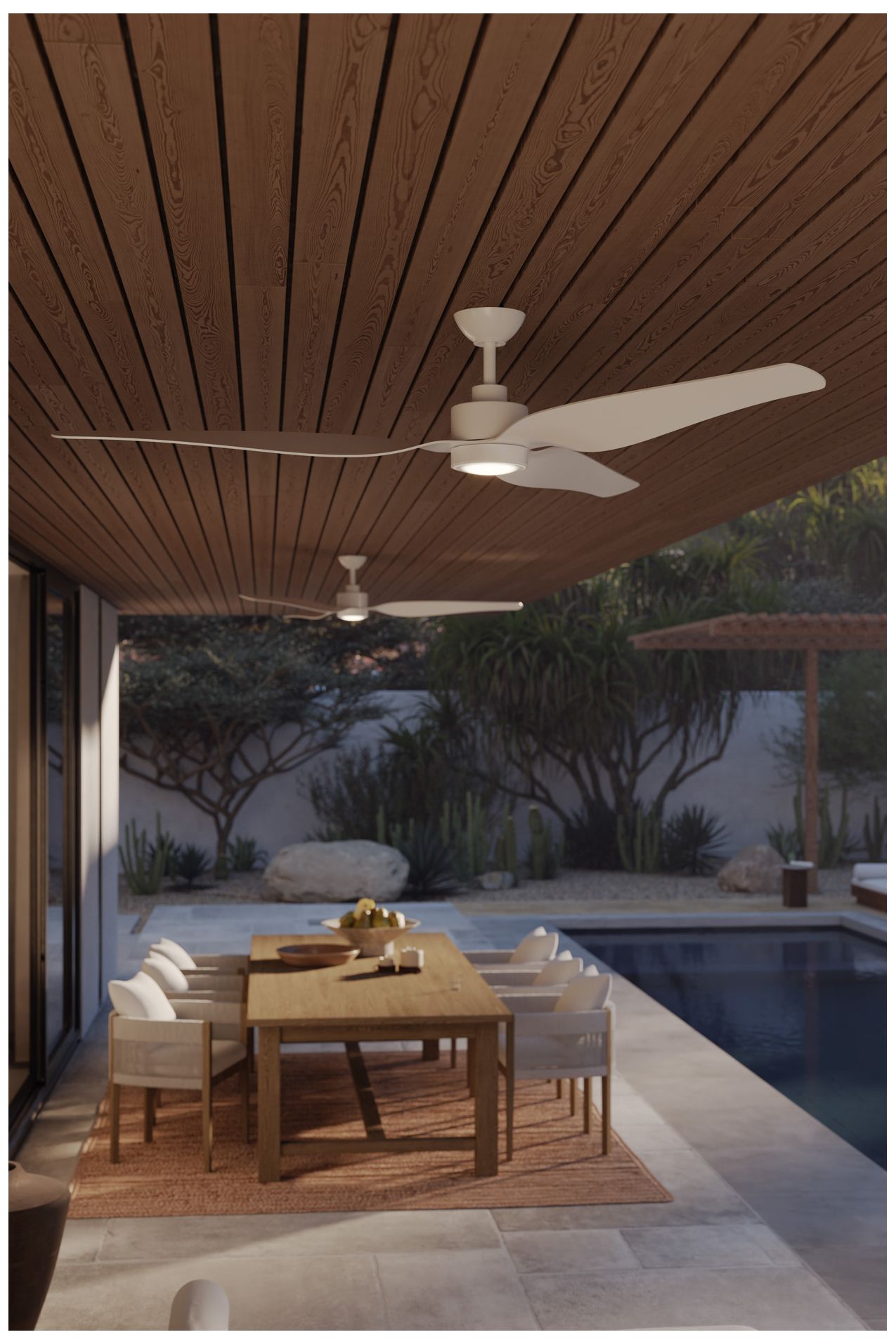 Minka Aire Norwynd 72-in 5CCT White Coastal Rated Outdoor Smart Ceiling Fan