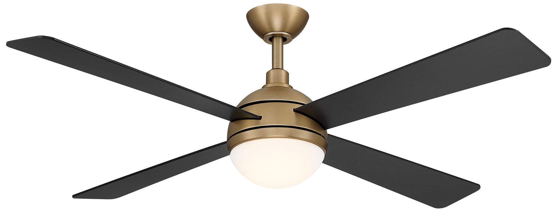 Image 2 Minka-Aire Orb 54-in LED Brushed Brass and Black 4-Blades Ceiling Fan more views