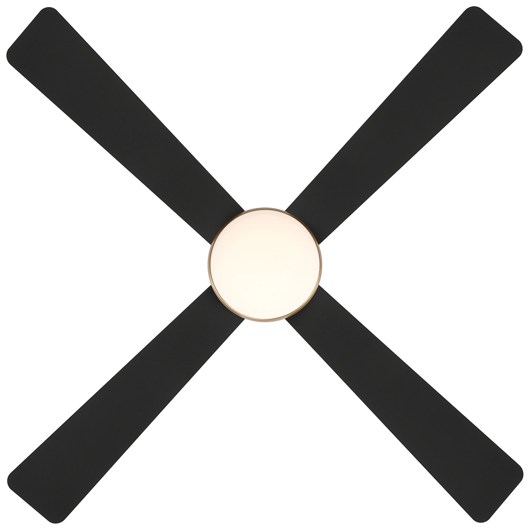 Image 4 Minka-Aire Orb 54-in LED Brushed Brass and Black 4-Blades Ceiling Fan more views