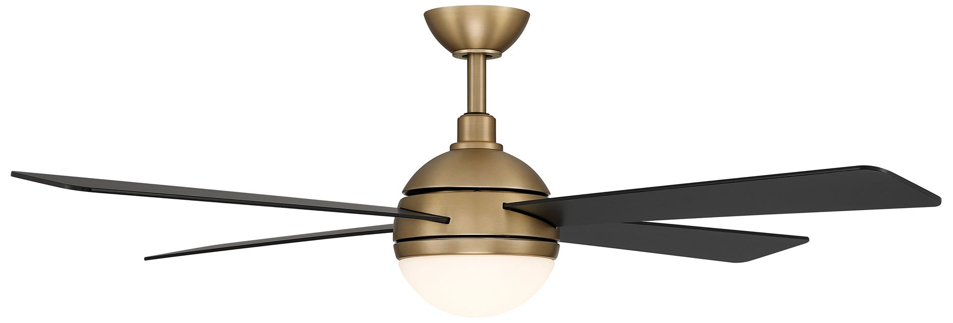 Image 5 Minka-Aire Orb 54-in LED Brushed Brass and Black 4-Blades Ceiling Fan more views
