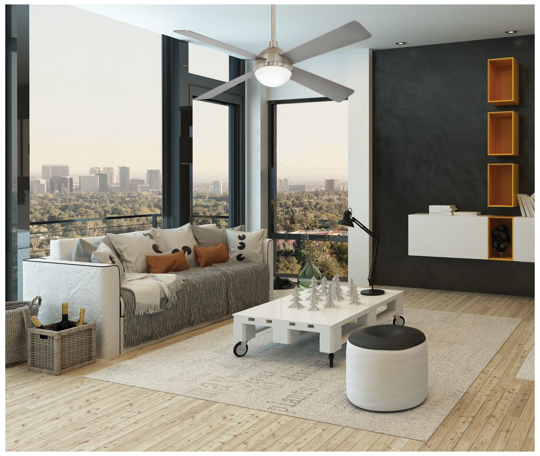 Image 6 Minka Aire ORB 54-inch LED Brushed Steel and Nickel Ceiling Fan more views