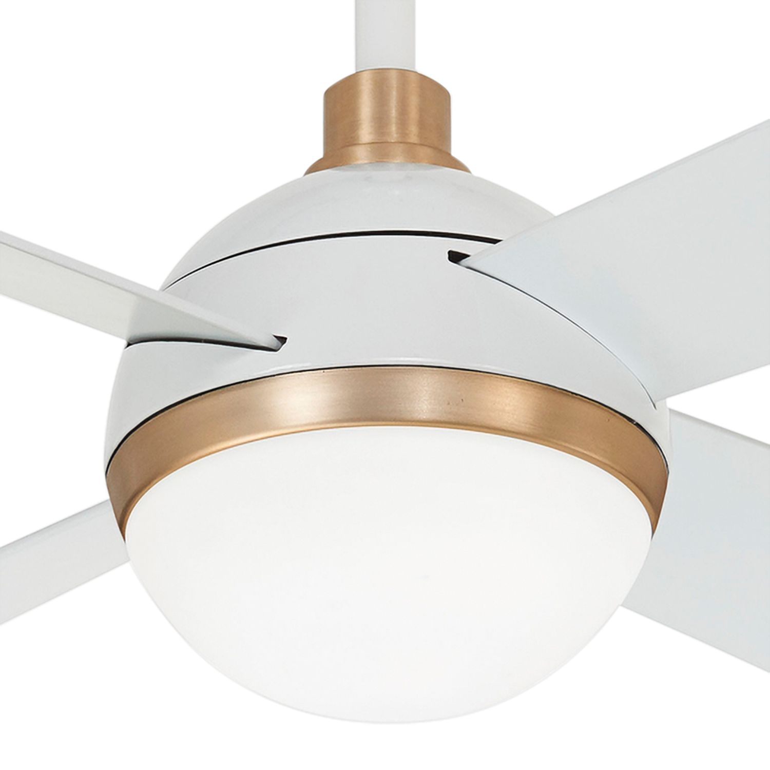 Image 3 Minka Aire Orb LED 54-inch Flat White and Soft Brass Ceiling Fan more views
