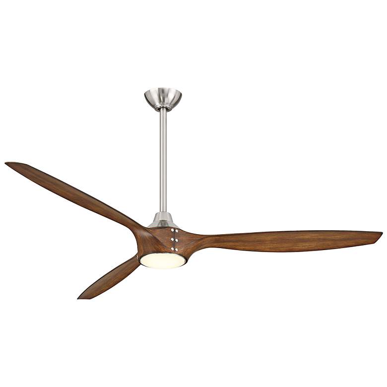 Image 1 Minka-Aire Pierce 65-in LED Brushed Nickel Indoor 3-Blade Smart Ceiling Fan