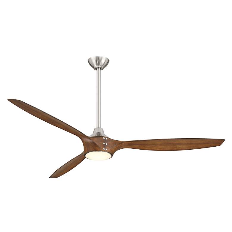 Image 2 Minka-Aire Pierce 65-in LED Brushed Nickel Indoor 3-Blade Smart Ceiling Fan more views