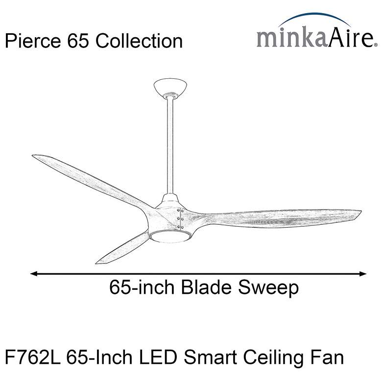 Image 6 Minka-Aire Pierce 65-in LED Coal Black Indoor 3-Blade Smart Ceiling Fan more views