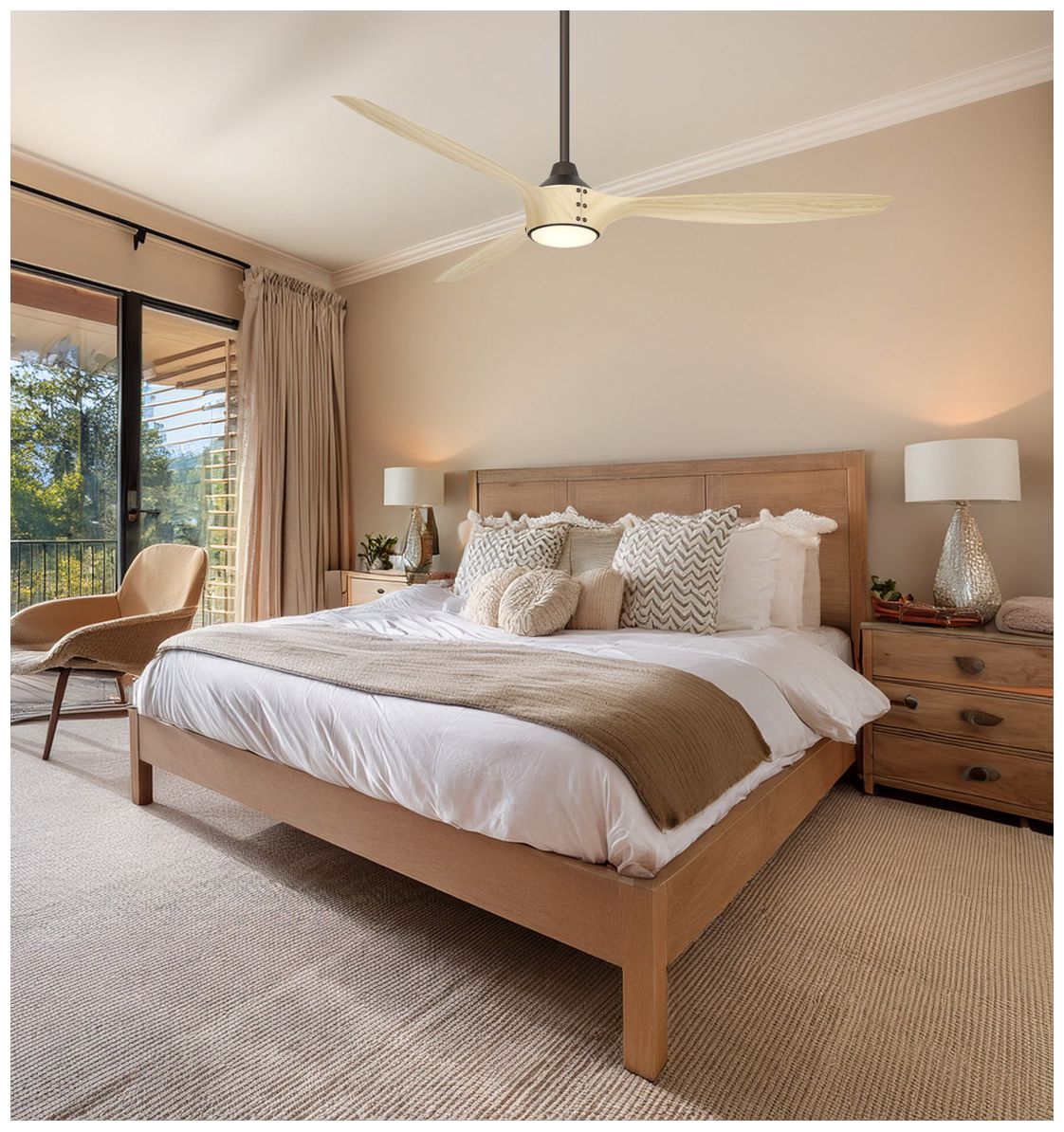 Image 5 Minka-Aire Pierce 65-in LED Dark Bronze Indoor 3-Blade Smart Ceiling Fan more views