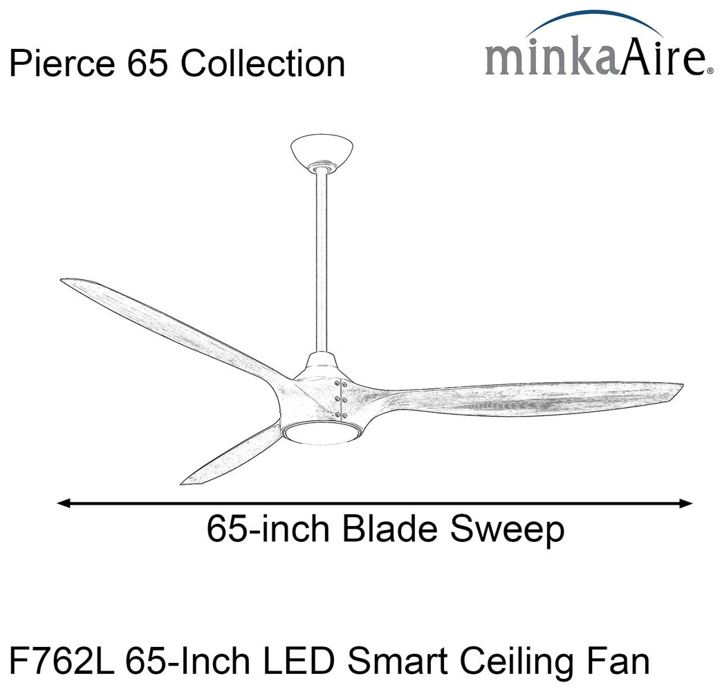 Image 6 Minka-Aire Pierce 65-in LED Dark Bronze Indoor 3-Blade Smart Ceiling Fan more views