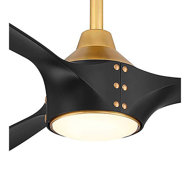 Image 4 Minka-Aire Pierce 65-in LED Legacy Brass Indoor 3-Blade Smart Ceiling Fan more views