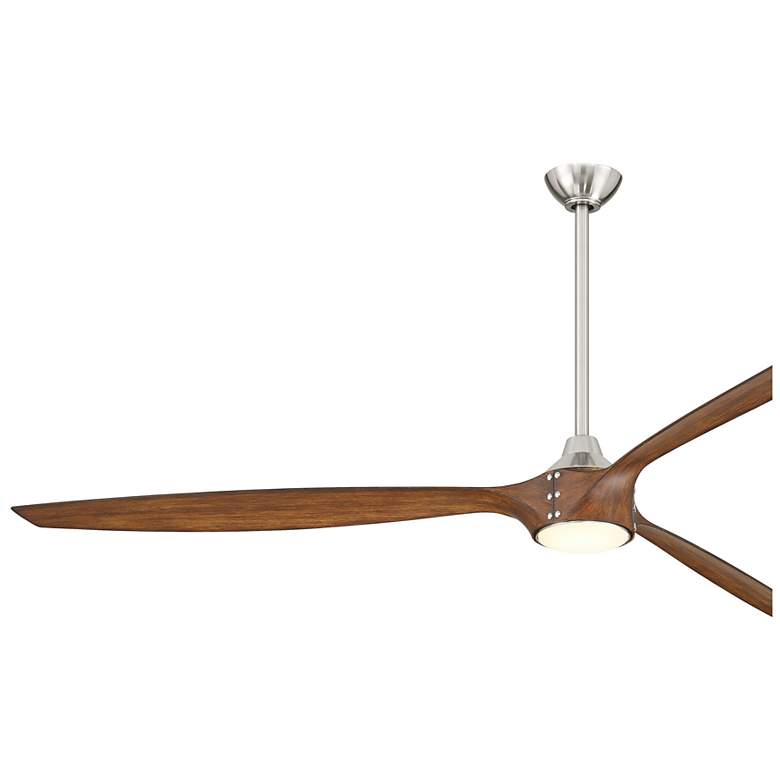 Image 4 Minka-Aire Pierce 84-in LED Brushed Nickel Indoor 3-Blade Smart Ceiling Fan more views