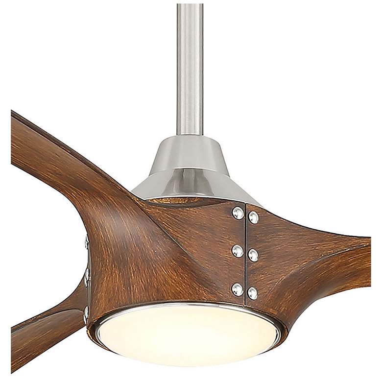 Image 5 Minka-Aire Pierce 84-in LED Brushed Nickel Indoor 3-Blade Smart Ceiling Fan more views